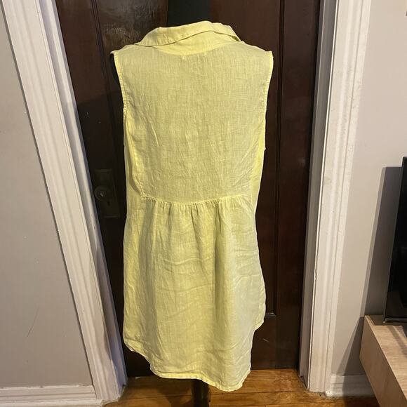 Terzo Millennio Linen Dress Yellow - Picture 6 of 10
